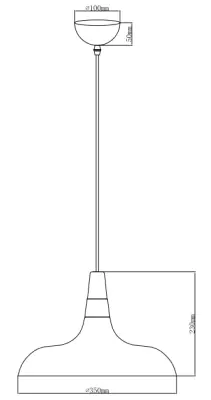 Decor Skandi moderni sininen riippuvalaisin 35 cm halkaisija 7429