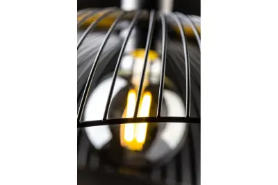 Decoreer Reto vintage zwarte draad hanglamp met een diameter van 40 cm 4137.