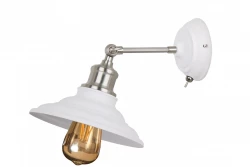 Decor Loret säädettävä valkoinen seinävalaisin kytkimellä 20 cm halkaisija 8267