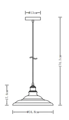 Decor Loret ajaton musta riippuvalaisin, halkaisija 34,8 cm 9721