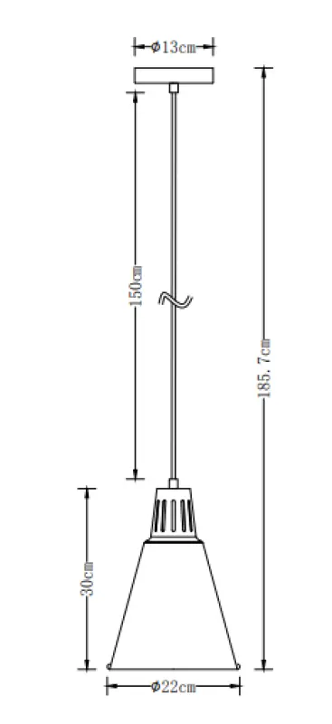 Decor Gianni stylish grey copper pendant lamp 22 cm diameter 8051