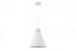 Decor Gianni tyylikäs täysin valkoinen riippuvalaisin, halkaisija 32 cm, 8112