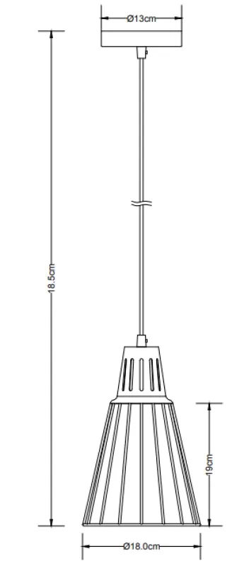 Decor Kaliope fashionable black wire pendant lamp 18 cm diameter 8068