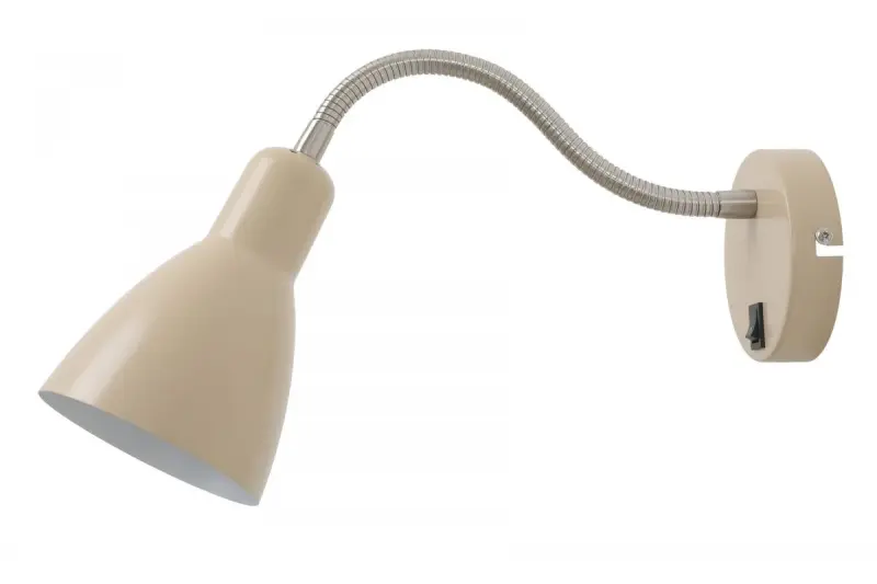 Decor Etore beige wall lamp with metal arm 11 cm diameter 1907