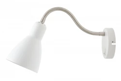 Decor Etore valkoinen seinävalaisin metallivarrella, halkaisija 11 cm, vuodelta 1952