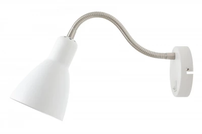 Decor Etore valkoinen seinävalaisin metallivarrella, halkaisija 11 cm, vuodelta 1952