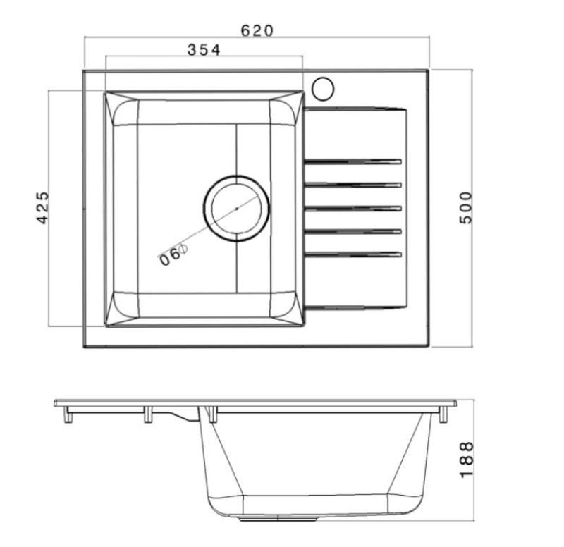 Ausmann Fibre Mini pesuallas musta käännettävä valutustasolla 62x50cm 1208957667