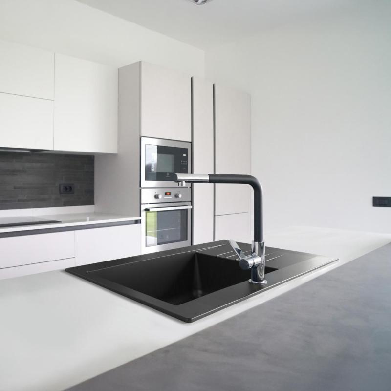 Ausmann Fibre Mini pesuallas musta käännettävä valutustasolla 62x50cm 1208957667