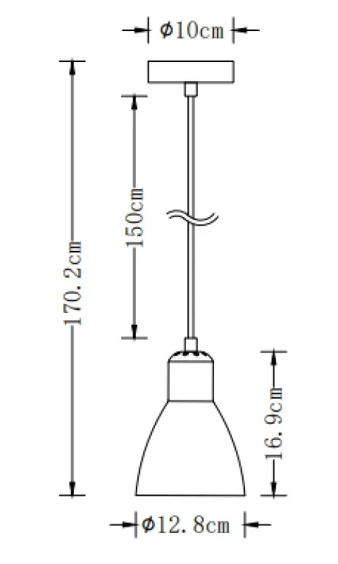 Decor Etore beige pendant lamp with black cable 2089