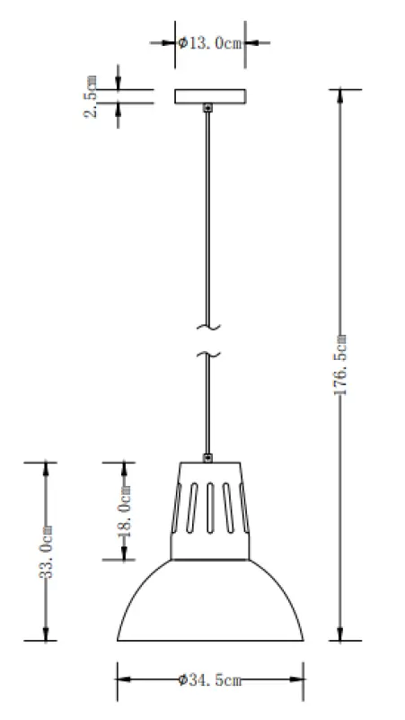 Decor Artemia grey pendant lamp with industrial look 34.5 cm diameter 2447