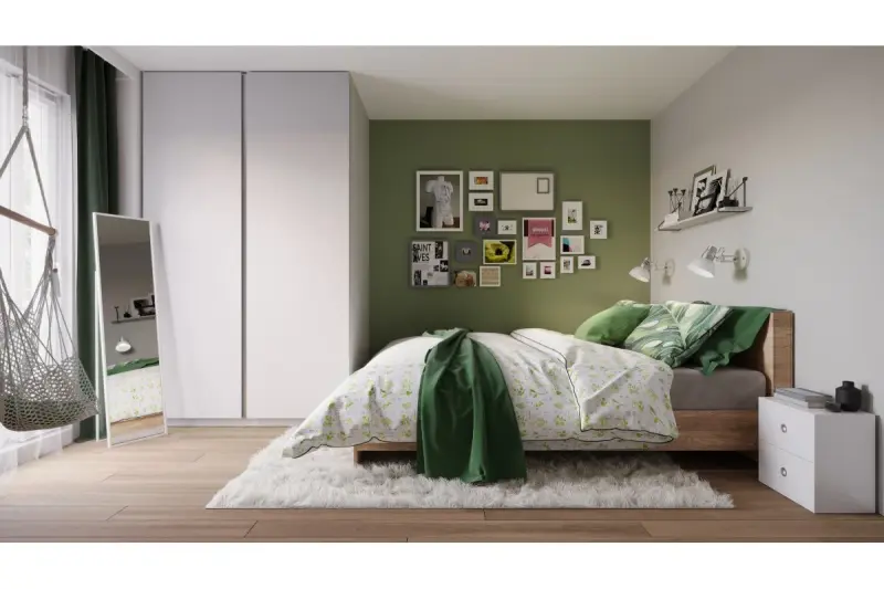 Decor Artemia elegant white wall lamp with metal arm, 16.5 cm diameter 2218