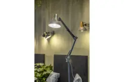 Decor Artemia musta lattiavalaisin, pitkä metallivarsi, halkaisija 16,5 cm 2355