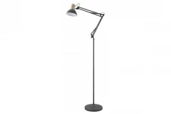 Decor Artemia musta lattiavalaisin, pitkä metallivarsi, halkaisija 16,5 cm 2355