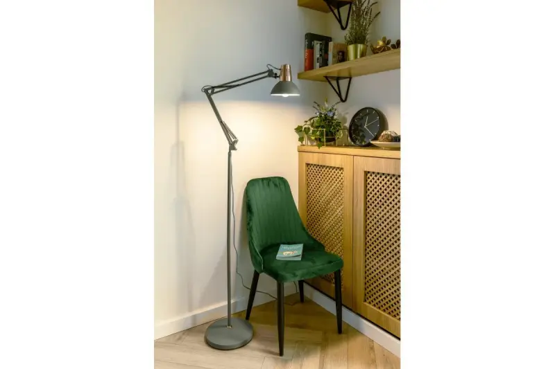 Decor Artemia grey floor lamp long metal arm diameter 16,5 cm 2300