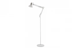 Decor Artemia valkoinen lattiavalaisin, pitkä metallivarsi, halkaisija 16,5 cm, 2409.