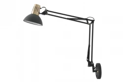 Decor Artemia musta seinävalaisin metallivarrella ja valkoisella sisäosalla, halkaisija 16,5 cm 2270