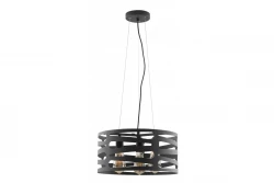 Decor Marisa musta riippuvalaisin, jossa on kapenevia vaakasuuntaisia välejä, enintään 3 valonlähdettä, halkaisija 40 cm, 2584