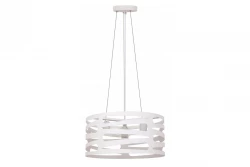 Decoreer Marisa witte hanglamp met taps toelopende horizontale tussenruimten max. 3 lichtbronnen doorsnee 40 cm 2782