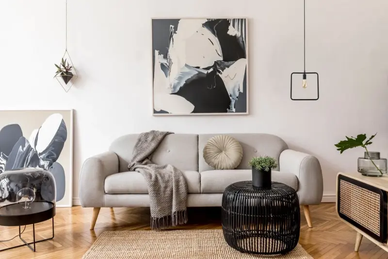 Decor Lija black single pendant lamp square 2614