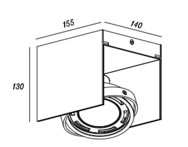 Decor Verso black gold ceiling light with adjustable head 1 bulb 4199
