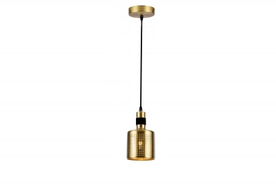 Decor Bellis musta kultainen sylinterimäinen riippuvalaisin yhdellä valonlähteellä 4666