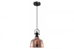 Decor Muscari II musta riippuvalaisin kuparinvärisellä metallinhohtoisella varjostimella ja mustalla lampunpitimellä 3930