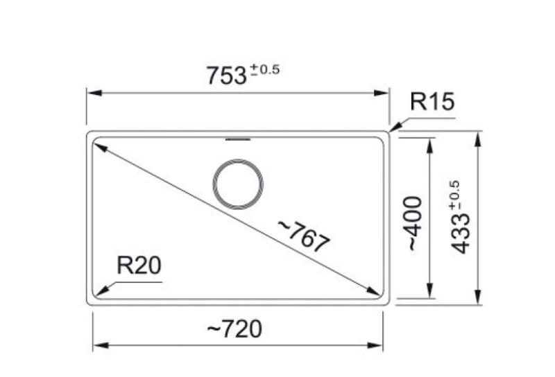 Franke Maris MRG 110-72 Fragranite polar white undermount sink