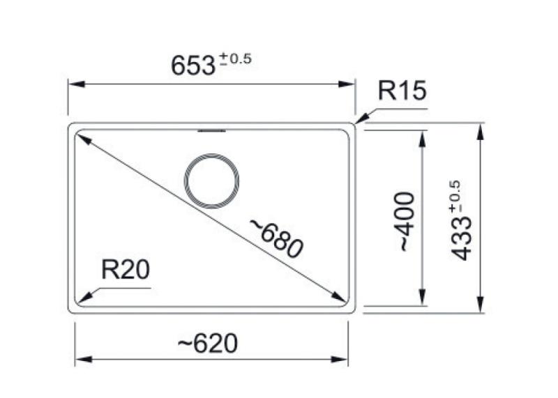 Franke Maris MRG 110-62 Fragranite stone grey undermount sink