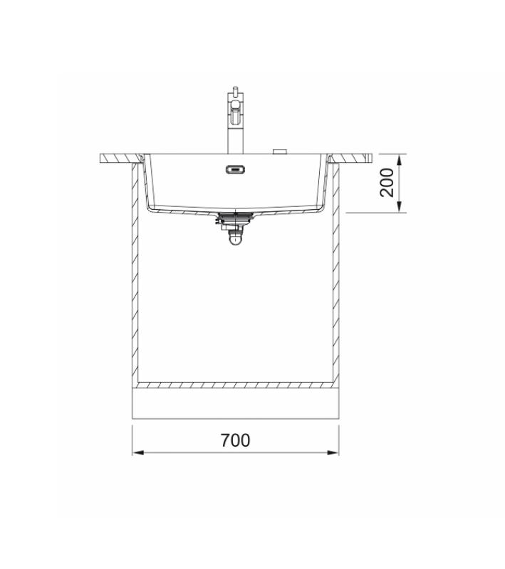Franke Maris MRG 210-62 Fragranite stone grey flat-mounted sink