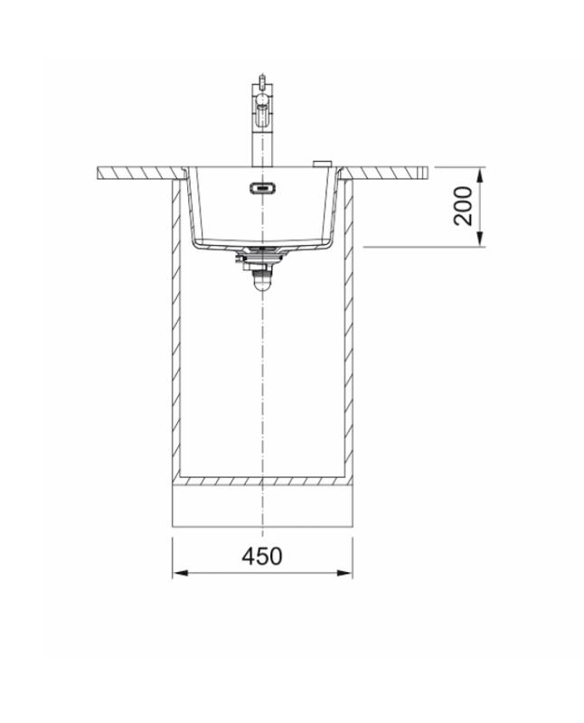 Franke Maris MRG 110-37 Fragranite oyster -allas alapuolella