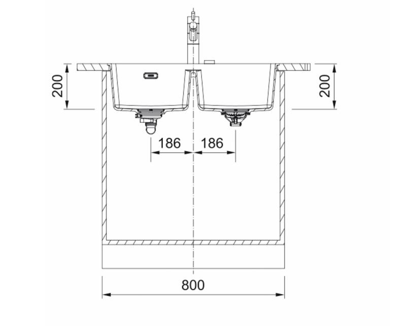 Franke Maris MRG 220-35-35 Fragranite Polar white kaksinkertainen tiskiallas tasoon upotettava