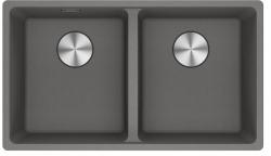 Franke Maris MRG 120-35-35 Fragranite Stone grey kaksiosainen tiskiallas alapuolella
