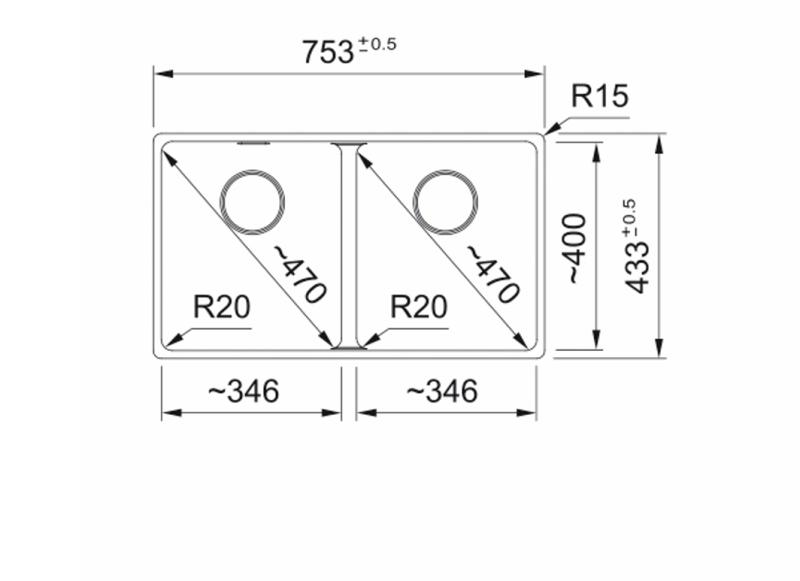 Franke Maris MRG 120-35-35 Fragranite Oyster double sink undermount