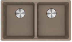 Franke Maris MRG 220-35-35 Fragranite Oyster kaksinkertainen tiskiallas tasoon upotettava