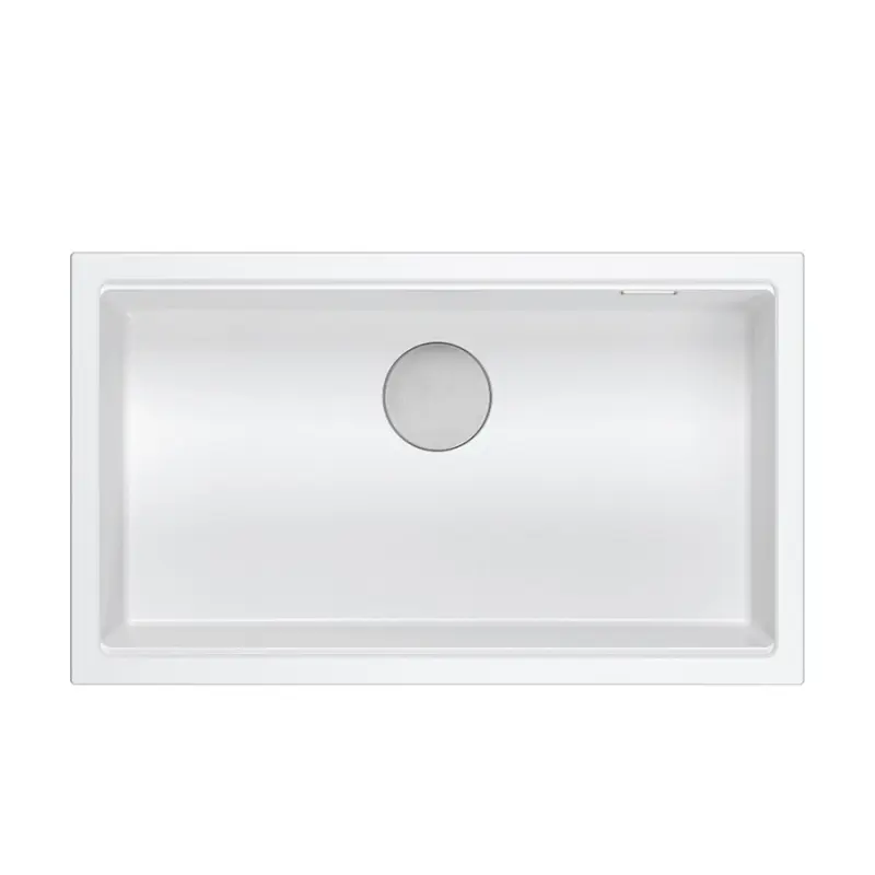 Quadri Newport II suuri ja syvä allas graniitti päälle- ja alapuolinen valkoinen allas 76x45cm 1208957854