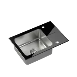 Quadri Glazz opbouw rvs spoelbak met zwarte glazen afdruipgedeelte 64x44 omkeerbaar 1208957864

Quadri Glazz -asennettava ruostumattomasta teräksestä valmistettu pesuallas mustalla lasisella 