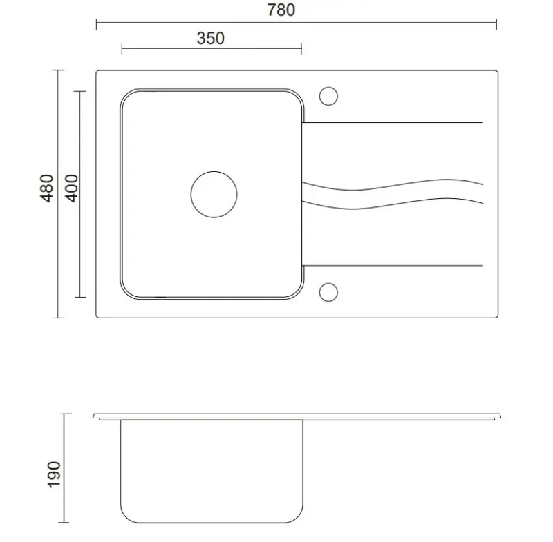 Quadri Fusion sisäänrakennettu ruostumattomasta teräksestä valmistettu pesuallas valkoisella graniittisella kuivausosalla, 78x48 käännettävä 1208957868