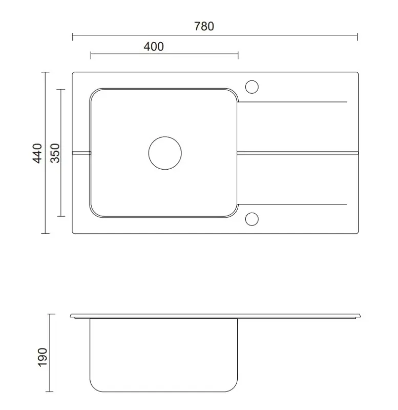 Quadri Fusion ruostumattomasta teräksestä valmistettu tiskiallas onyx-graniittisella kuivausalueella, 78x44, käännettävä 1208957871