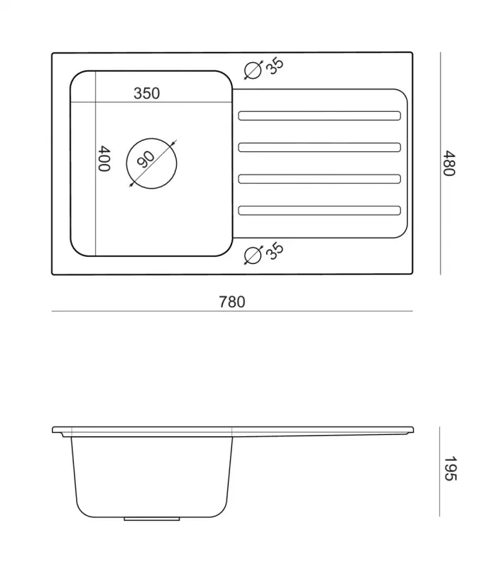 Quadri Fusion teräksinen allas hopeisella kovakivigraniittisella kuivausalueella 78x48 käännettävä 1208957877