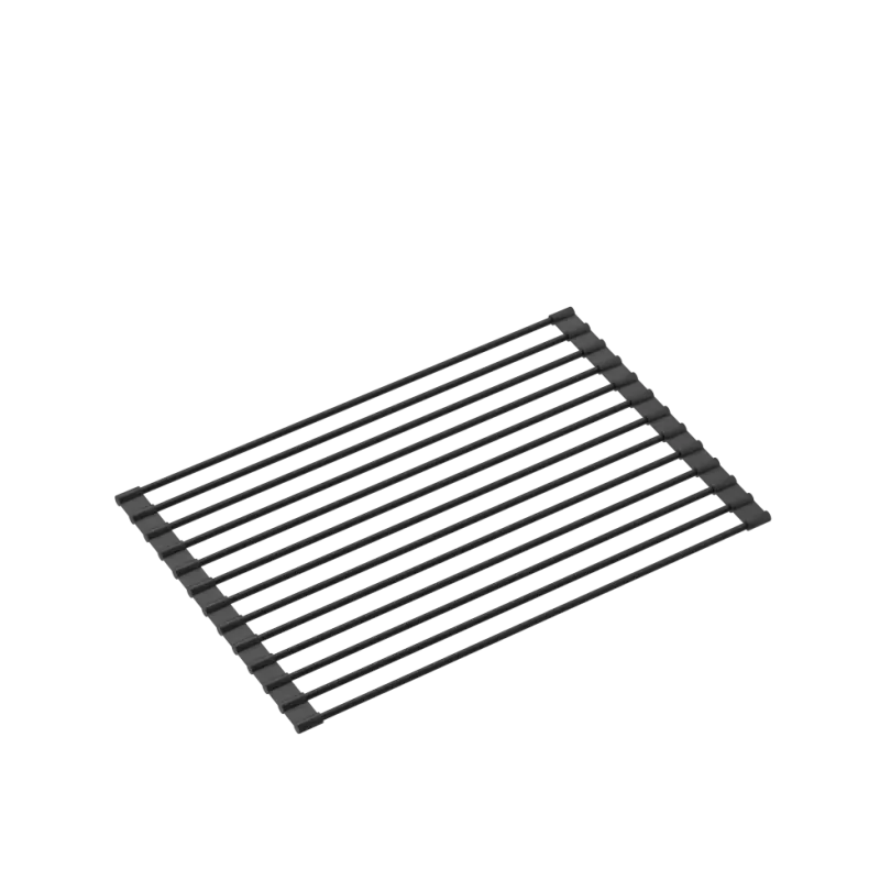 Quadri Kendal musta graniittinen pesuallas 77x44 astiankuivaustasolla, keittiöhana ja saippuanannostelija 1208957888