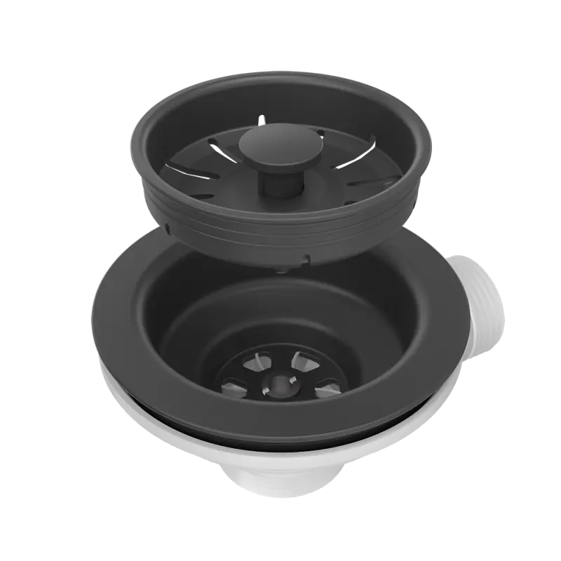 Quadri drain set sink with 1-bowl siphon black 1208957899