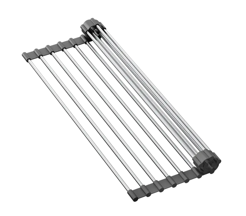 Quadri Durham valkoinen graniitti päälle asennettava pesuallas 595x500 saippua-annostelijalla, leikkuulaudalla, rullamattolla, lisäaltaalla ja rullamattolla 1208957903