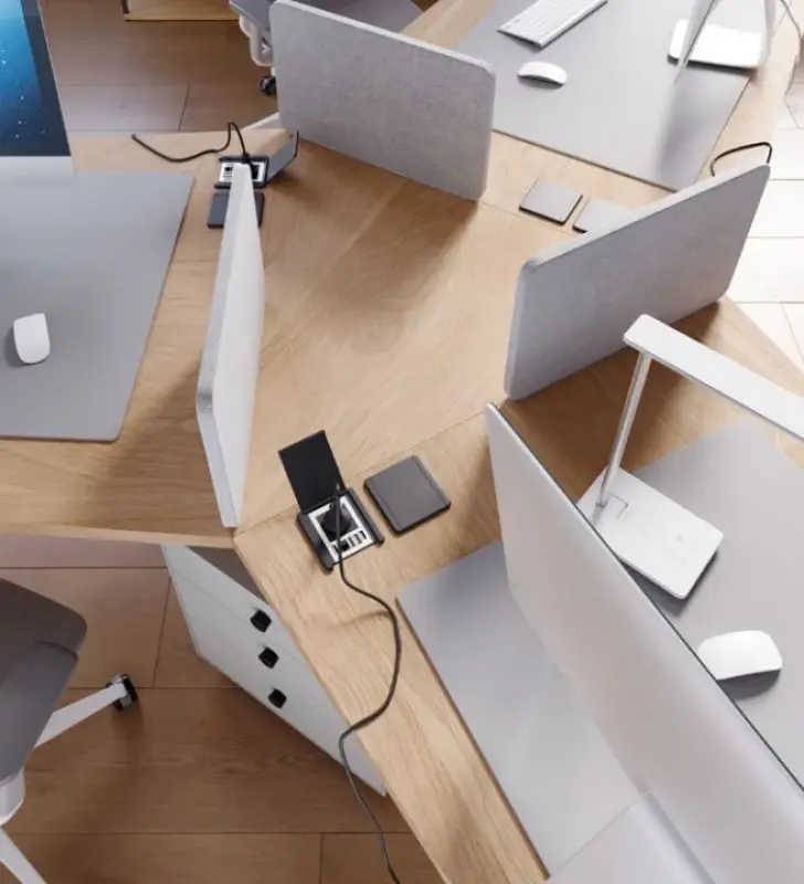 Indux Flip Power Socket 1x side earthing socket with 2xUSB A, 1xRJ45 and 1xHDMI black 1208957917