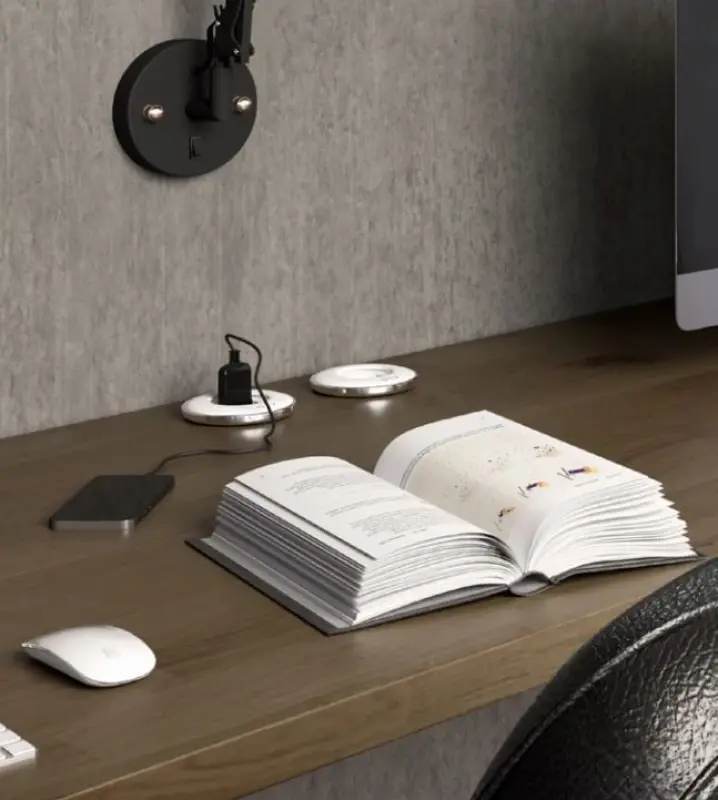 Indux Cover recessed pen earthing matt white Socket with closable Lid 1208957925