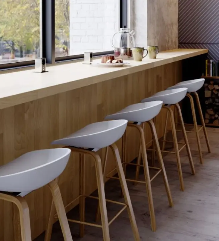 Indux Push extendable black side earthing socket with 1xUSB A and 1xUSB C with stainless steel cover 1208957930