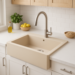 Aquadesign Farmhouse pinta- tai upotettava graniittiallas beige hiekka 58x49cm 1208958164