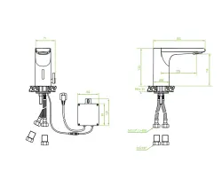 Aquadesign Sensor hana elektroninen pesuallashana paristoilla tai verkkovirralla musta 1208958192