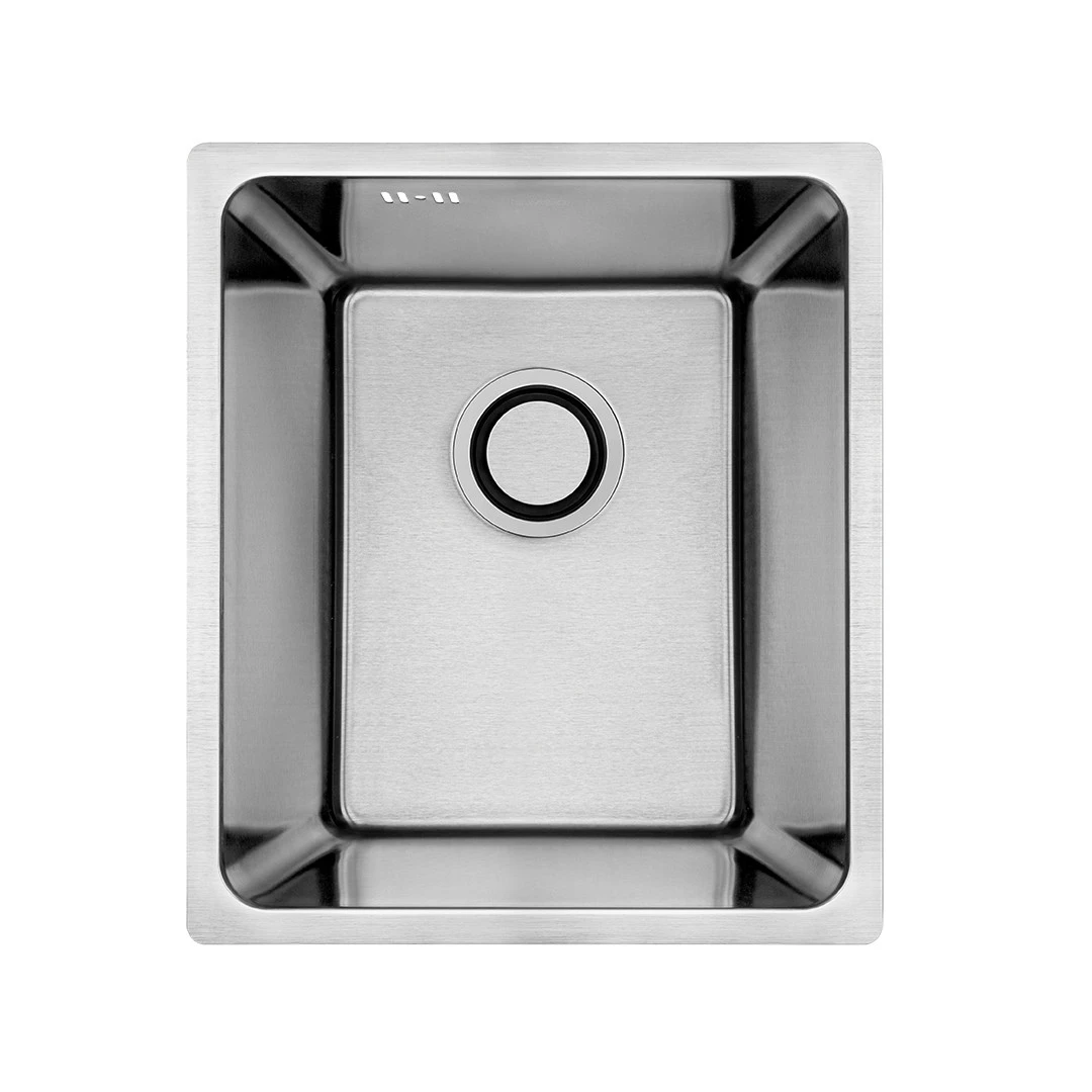 Aquadesign R25 teräs rakenne, alarakenteinen ja tasoon upotettava pesuallas ruostumaton teräs 34x40cm 1208958201 - Productafbeelding