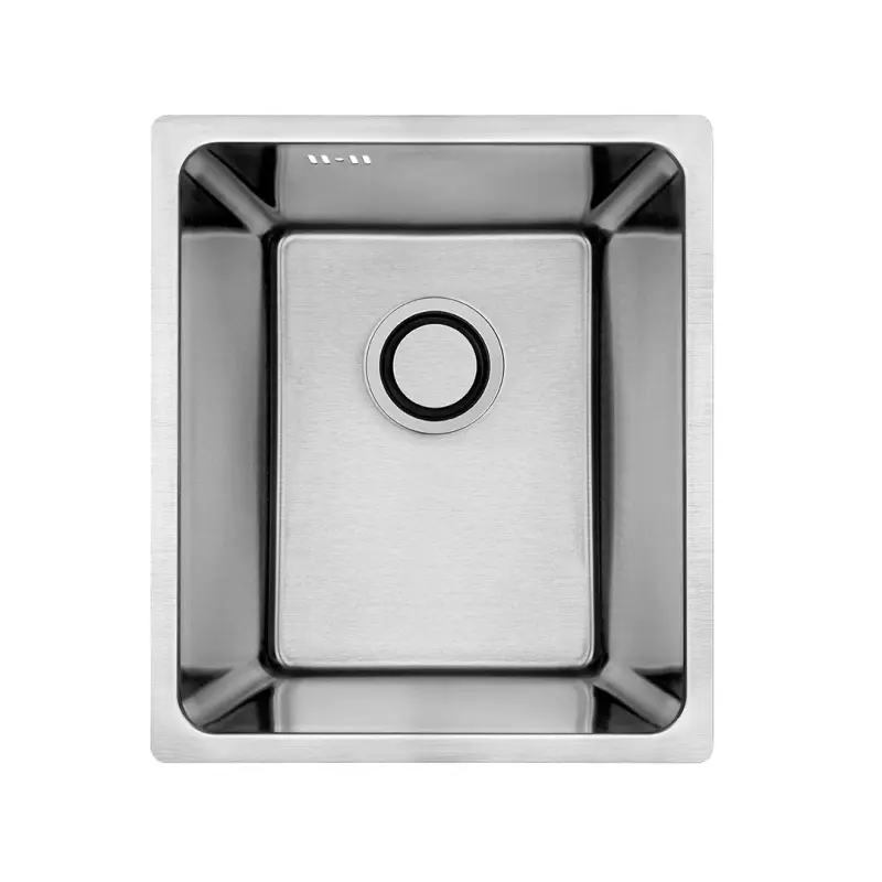 Aquadesign R25 stainless steel sink with handle, undermount and flush-mounted, 34x40cm 1208958201