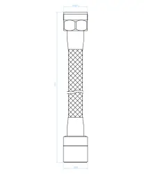 Aquadesign 2-toimintoinen pidennetty perlator joustavalla 17 cm ulostulolla kromi M22 ja M24 1208958227